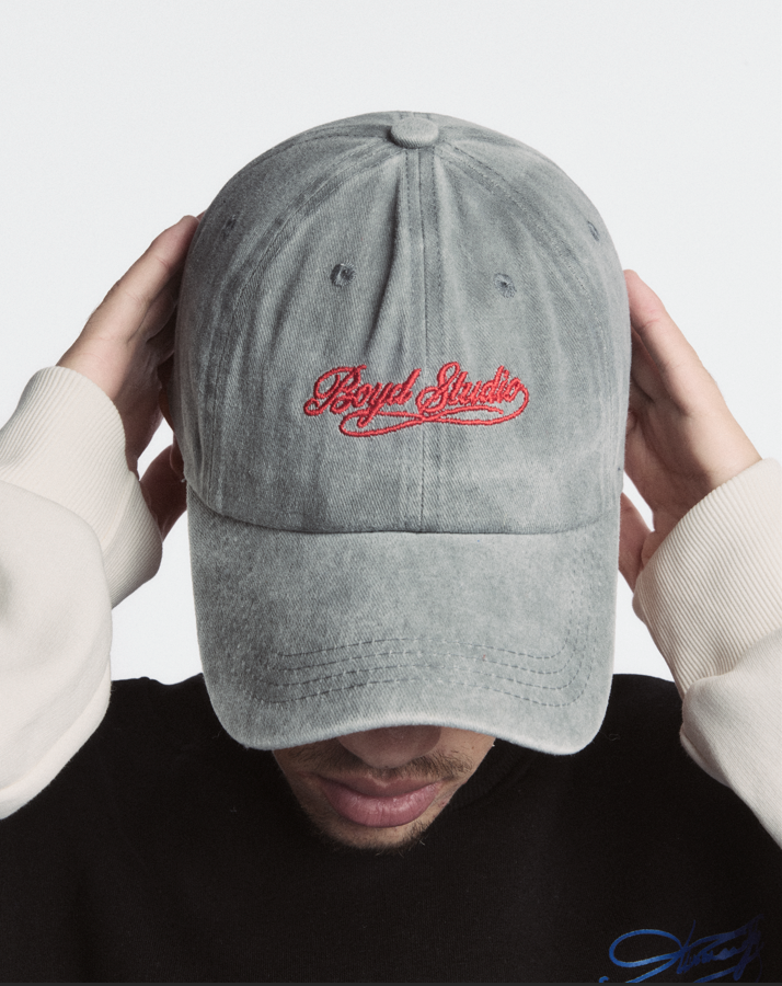 GREY WASHED BOYD STUDIO CAP