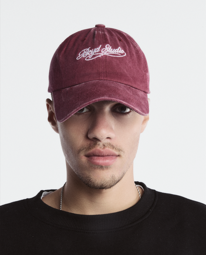 RED WASHED BOYD STUDIO CAP