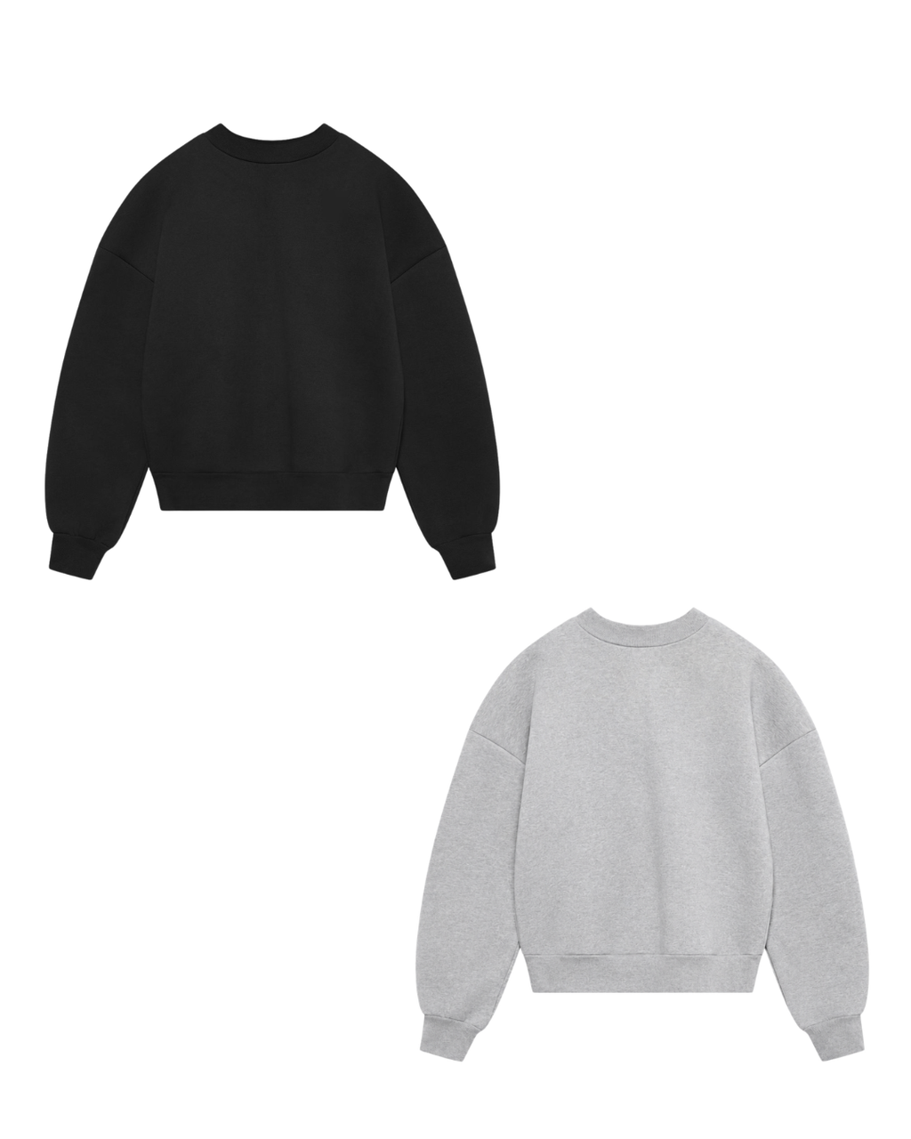 Black+Grey Core Crewnecks
